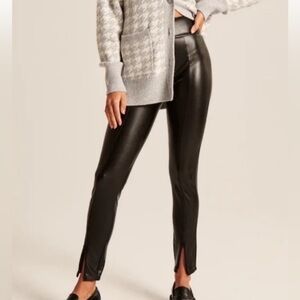Abercrombie vegan leather front slit pants.  Never worn, new condition